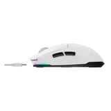 HAVIT 8000DPI 2.4GHz Wireless Gaming Mouse (Wired+2.4G+BT5.1, 8000DPI, 6 Buttons) - White - MS969SE view 4