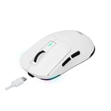 HAVIT 8000DPI 2.4GHz Wireless Gaming Mouse (Wired+2.4G+BT5.1, 8000DPI, 6 Buttons) - White - MS969SE view 3