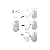 HAVIT White RGB 3-in-1 Wired Gaming Mouse (12800 DPI, 7 Buttons, USB) - MS965SE view 3
