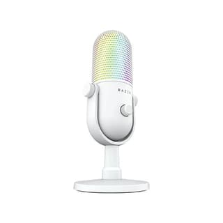 Razer Seiren V3 Chroma RGB USB Streaming Microphone - White (Key Specs: White, Supercardioid, 96 kHz) - RZ19-05060200-R3M1