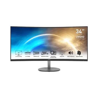 MSI PRO MP341CQ E12 34" UWQHD VA 100Hz 1ms Curved Monitor - Black | 9S6-3PB2CT-074