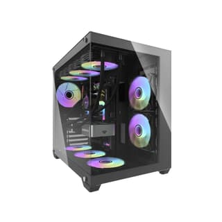 DarkFlash C285P ATX Tempered Glass Gaming Case - Black | C285P-B
