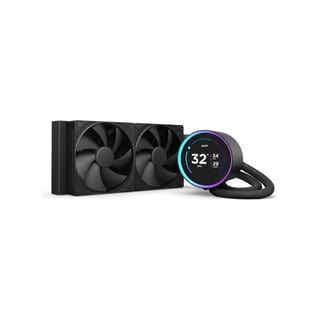 NZXT Kraken Elite 240 PWM AIO CPU Liquid Cooler (Black) - 240mm Radiator, 2.72-inch LCD Display, High Static Pressure Fans - RL-KN24E-B2