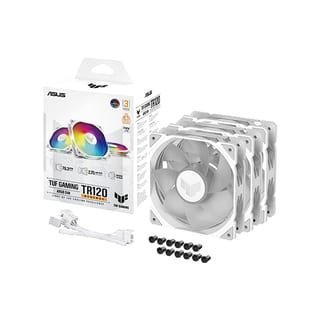 ASUS TUF Gaming TR120 ARGB Reverse Blade Triple Pack Fan - White - 90DA00D3-B09020