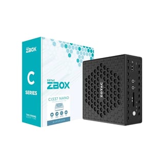 ZOTAC ZBOX CI337 Nano Barebone PC (Intel N100 CPU, Intel UHD GPU, WiFi 6) - Black - ZBOX-CI337NANO