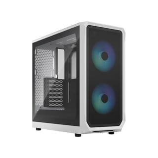 Fractal Focus 2 Clear Tint Tempered Glass RGB ATX Gaming Case - White - FD-C-FOC2A-04