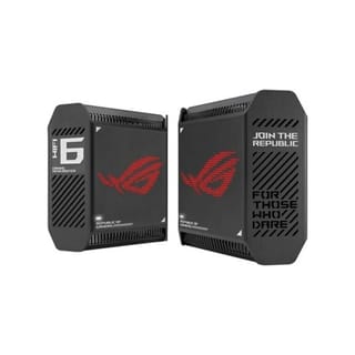 ASUS ROG Rapture GT6 Whole Home Mesh Wi-Fi 6 System (2 Pack) - AX10000 Tri-Band, WiFi 6, Black - 90IG07F0-MU9A20