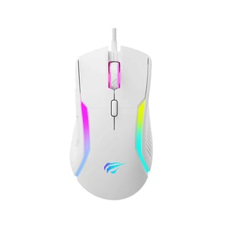 HAVIT Dynamic RGB Backlit Gaming Mouse - White (9 Programable Buttons, Up to 8000 DPI) - MS1033