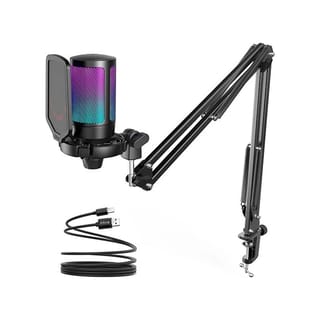 FIFINE AMPLIGAME RGB USB Streaming Microphone Kit (Cardioid, USB-C, 60Hz-18kHz) - A6T