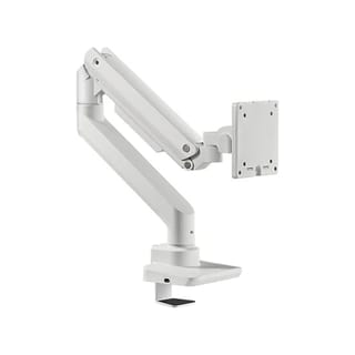 SKILL TECH Fabulous Heavy-Duty Gas Spring Monitor Mount Stand - White (17"-49", Up to 44lbs, VESA 75x75/100x100, USB-C) - SH69-C012UC