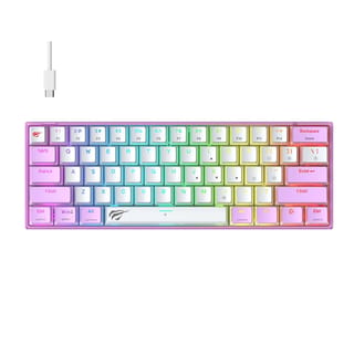 HAVIT Transparent RGB backlighting Gaming Keyboard - White | KB877L
