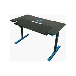TWISTED MINDS GDTS-4 Gaming Desk - Blue (RGB LED, Adjustable Height, Carbon Fiber Texture, Inclined Platform) - GDTS-4-1565-Blue