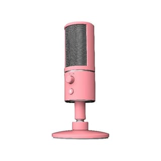 Razer Seiren X Cardioid Condenser Streaming USB Desktop Microphone - Pink (Supercardioid, Shock Mount, Zero-Latency Monitoring) - RZ19-02290300-R3M1