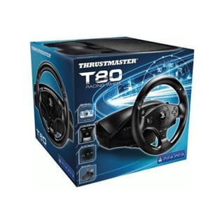 Thrustmaster T80 Racing Wheel with Pedals for PS3/PS4 (Black) - TM-WHL-T80