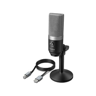 FIFINE K670 USB Condenser Microphone with Zero-Latency Monitoring Jack for Streaming & Podcasting - Silver/Black - K670