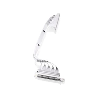 THERMALTAKE PCI-E 4.0 Dual 90 Degree Riser Cable - White (400mm, 16 Gbps, White) - AC-077-CO6OTN-C1