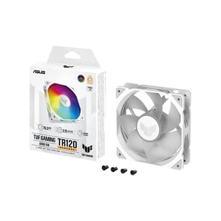 ASUS TUF Gaming TR120 ARGB Reverse Blade Single Case Fan - White - 90DA00D3-B09000