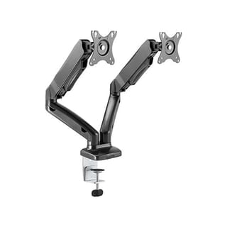 Skilltech Dual Monitor Thin Gas Spring Monitor Mount Stand (Black, 13"-32" Screens, VESA 75x75/100x100) - SH130-C024