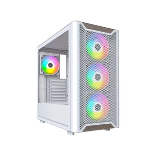 Montech XR Wood Full-Coverage Dust Filters ATX Gaming Case - White - XR-Wood-W