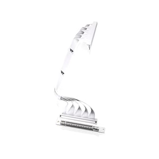 Thermaltake PCI-E 4.0 Dual 90 Degree 400mm Riser Cable - White | AC-077-CO6OTN-C1