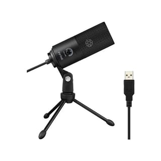 FIFINE Metal Condenser Recording Microphone For Laptop/MAC/Windows Cardioid Studio Recording Vocals, Voice Overs, Streaming Broadcast & YouTube Videos (Black) - K669B