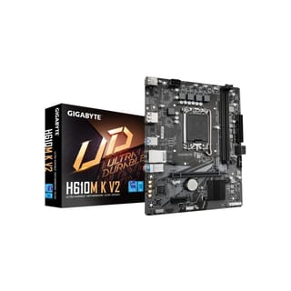 GIGABYTE H610M K V2 DDR5 LGA1700 Micro-ATX Motherboard – Black - H610M-K-V2
