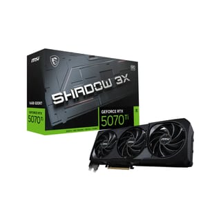 MSI GeForce RTX 5070 Ti SHADOW 3X OC Graphics Card, 16GB GDDR7, DLSS 4 - 912-V531-097