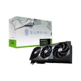 MSI GeForce RTX 5080 SUPRIM SOC Graphics Card, 16GB GDDR7, DLSS 4 - 912-V531-028