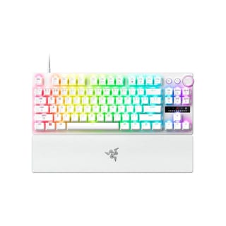 Razer Huntsman V3 Pro Tenkeyless 8KHz Analog Optical Esports Keyboard - White (US Layout, Analog Optical Switches, 8000Hz Polling Rate, Tenkeyless Design, Razer Chroma RGB) - RZ03-05521000-R3M1