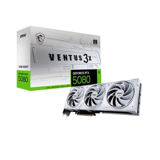 MSI GeForce RTX 5080 VENTUS 3X White Graphics Card, 16GB GDDR7, DLSS 4 - G5080-16V3W