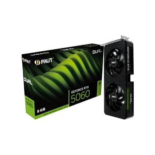 Palit GeForce RTX 5060 Dual Graphics Card, 8GB GDDR7, DLSS 4 - NE75060019P1-GB2063D