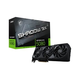 MSI GeForce RTX 5080 SHADOW 3X Graphics Card, 16GB GDDR7, DLSS 4 - G5080-16S3