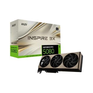 MSI GeForce RTX 5080 INSPIRE 3X Graphics Card, 16GB GDDR7, DLSS 4 - G5080-16I3
