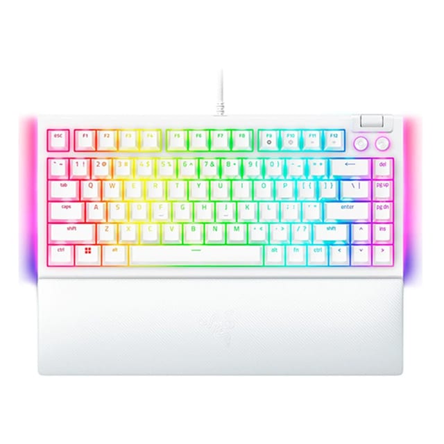 Razer BlackWidow V4 75% Wired Orange Switch Gaming Keyboard - White | RZ03-05001700-R3M1