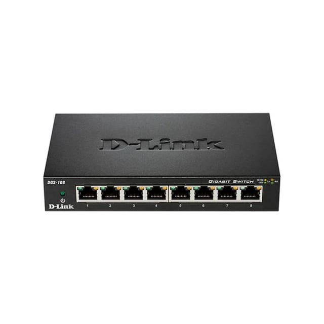 D-LINK SWITCH DLINK 8 PORT GIGABIT | DGS-108 (8-Port, Gigabit Ethernet, Unmanaged) - DGS-108