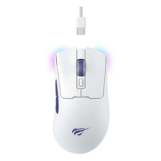 HAVIT Quad-mode 2.4GHz Wireless Gaming Mouse - White - MS966WB-White