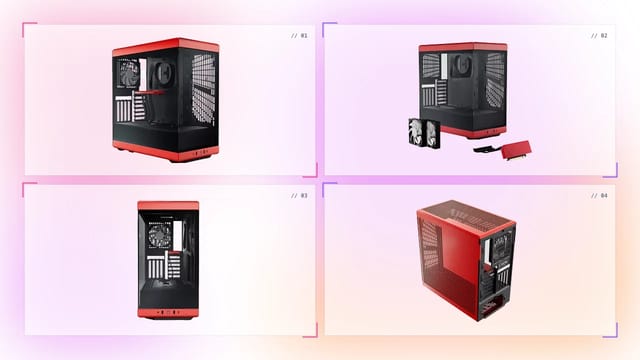 HYTE Y40 Mid-Tower in Oman S-Tier Aesthetic Case - Black/Red