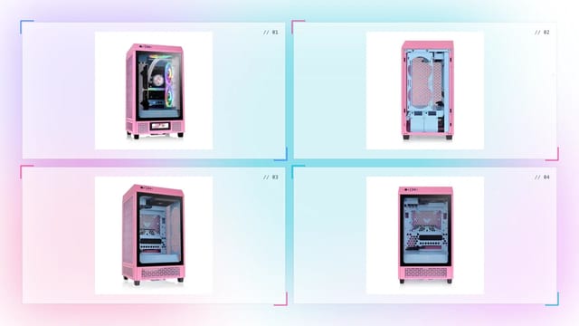 Thermaltake The Tower in Oman 200 Bubble Pink Mini Chassis