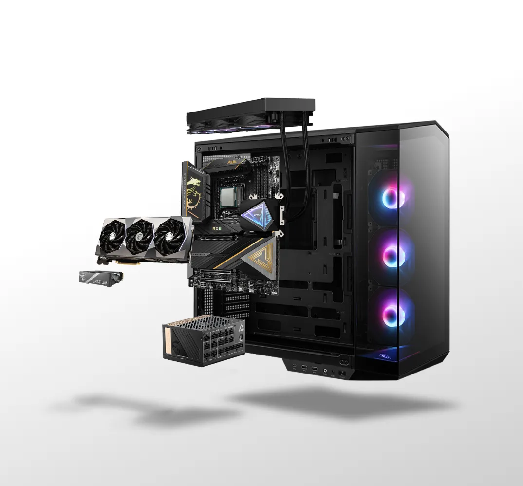 MSI Exploded PC Components