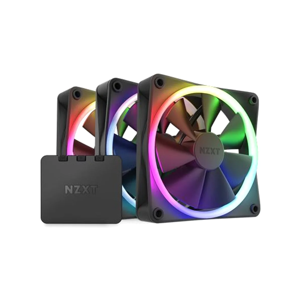 NZXT F120 RGB 120mm RGB Black Triple Fan - RF-R12TF-B1