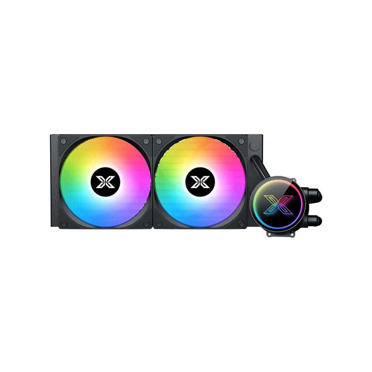 XIGMATEK FENIX II 240 PWM ARGB AIO CPU Liquid Cooler - Black (240mm Radiator, ARGB Fans, LGA1700/AM5 Support) - EN46599