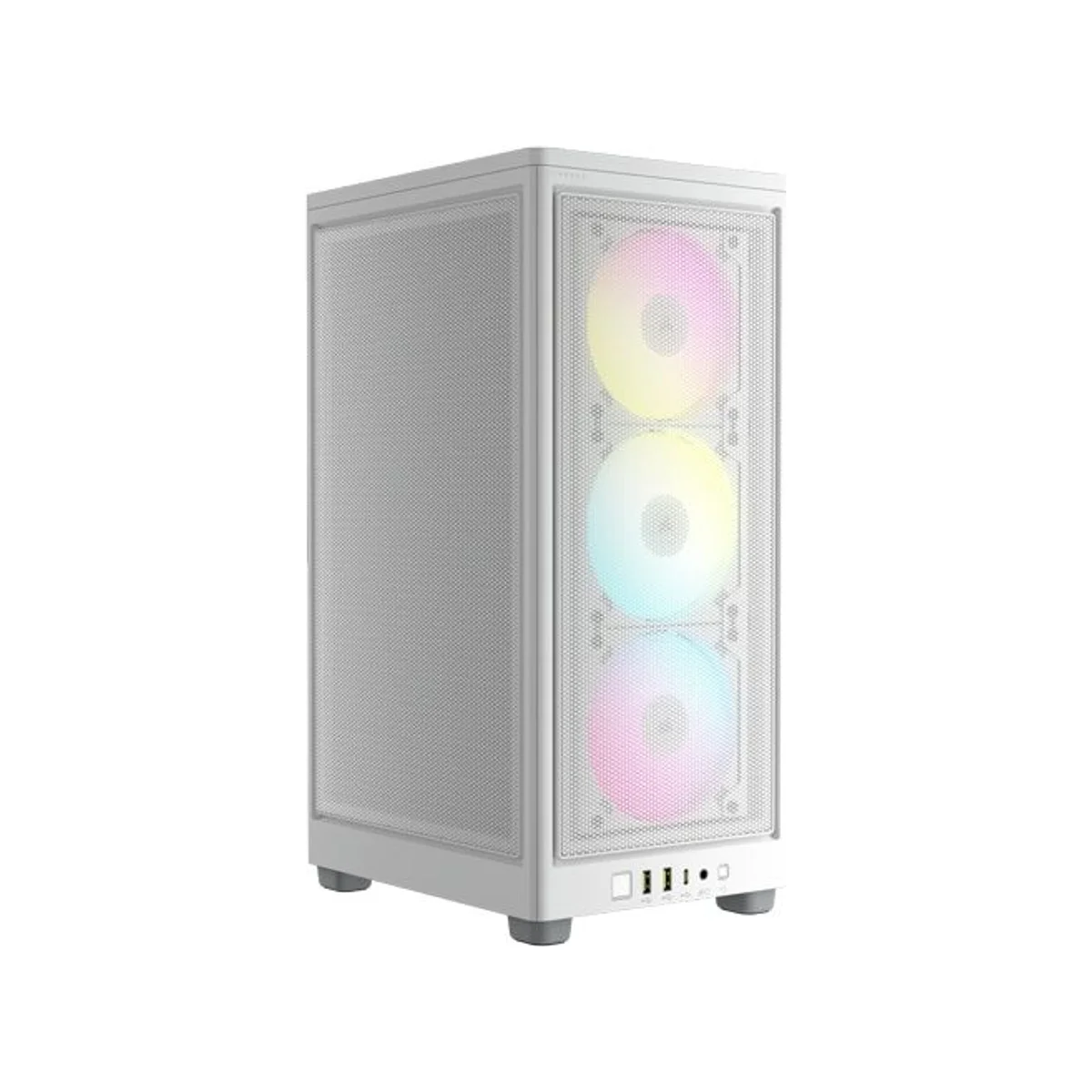Corsair 2000D Tempered Glass Airflow RGB Mini-ITX Gaming Case - White - CC-9011247-WW