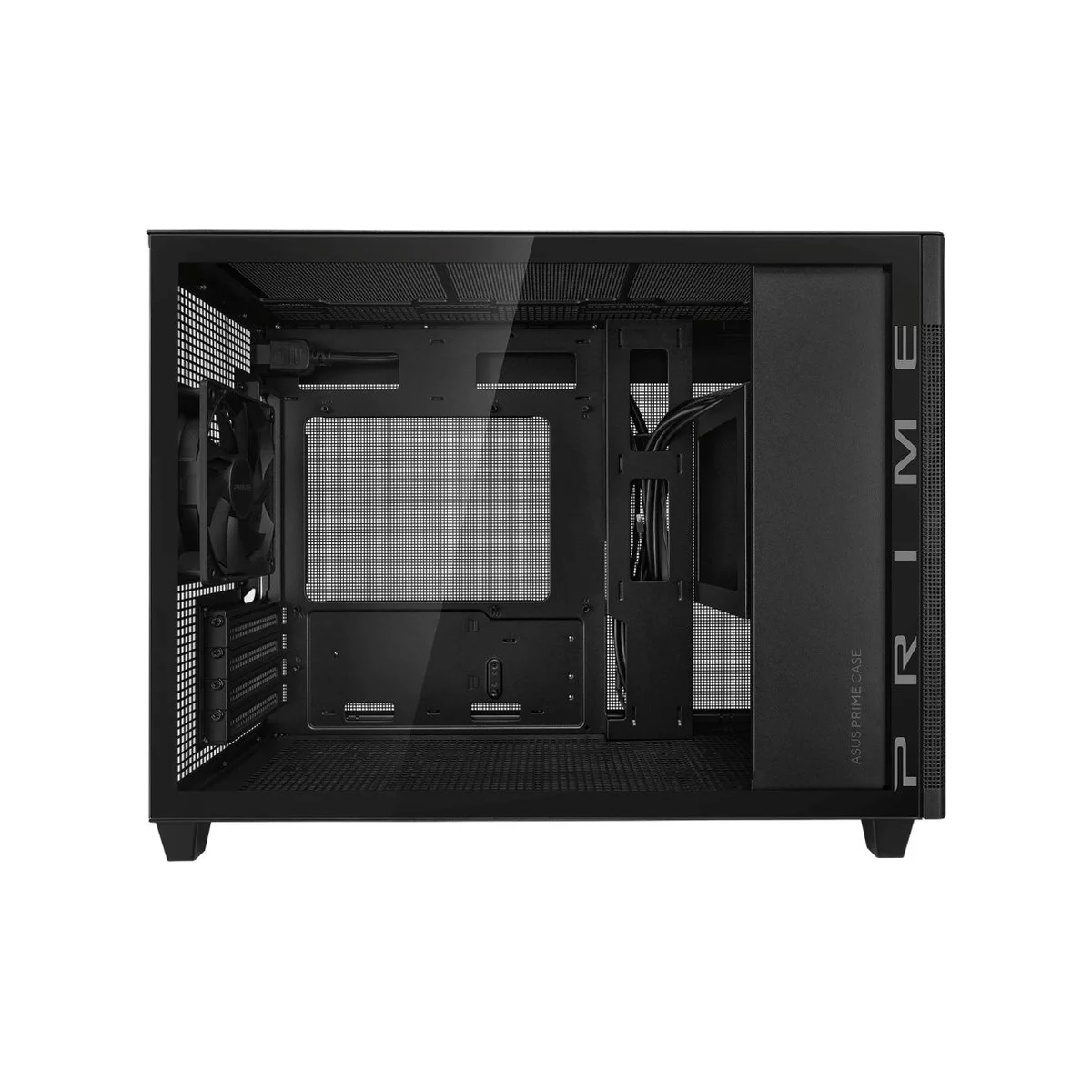 Asus Prime AP201 Tempered Glass Micro-ATX Gaming Case - Black - 90DC00G0-B39010 view 2