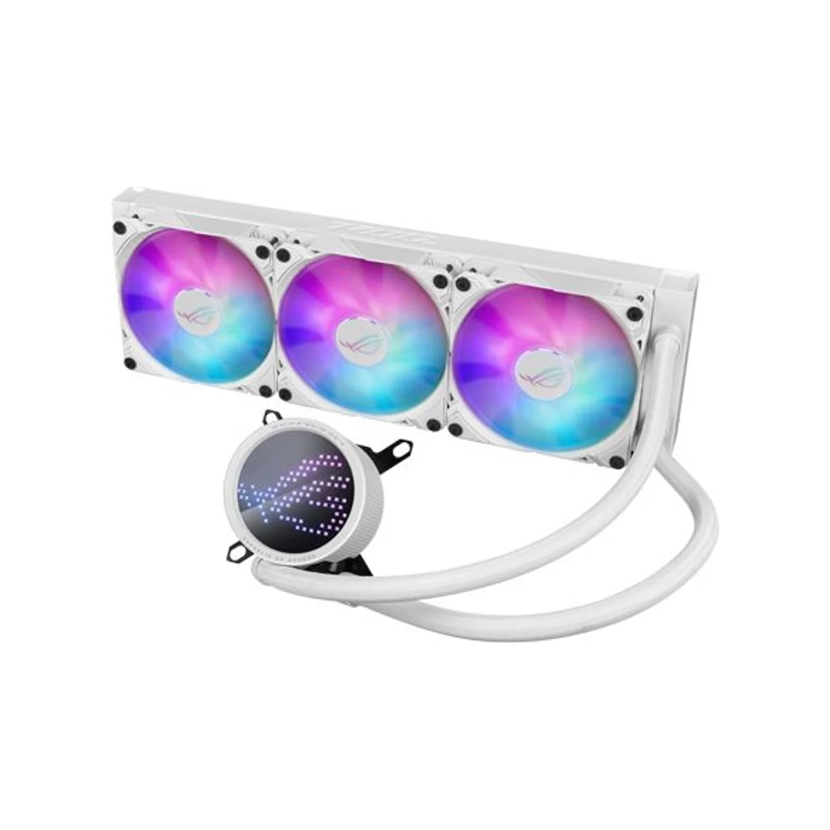 Asus ROG RYUO III 360 ARGB AIO CPU Liquid Cooler - White (360mm Radiator, ARGB Fans, AniMe Matrix Display) - 90RC00I2-M0UAY0 view 2
