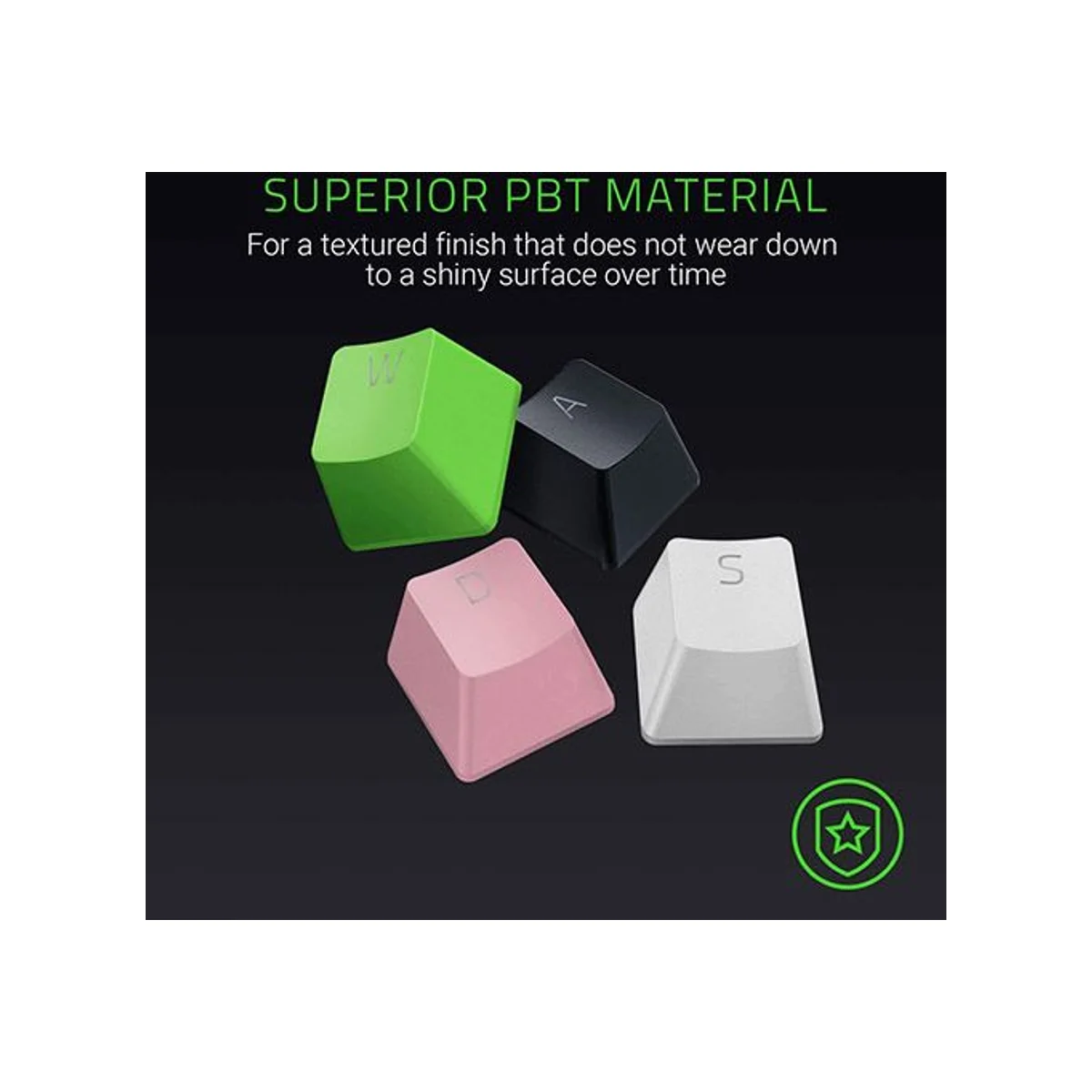 Razer PBT Keycaps Upgrade Set, DoubleShot Durability - Mercury White (PBT, Doubleshot, Backlight Compatible) - RC21-01490200-R3M1 view 2