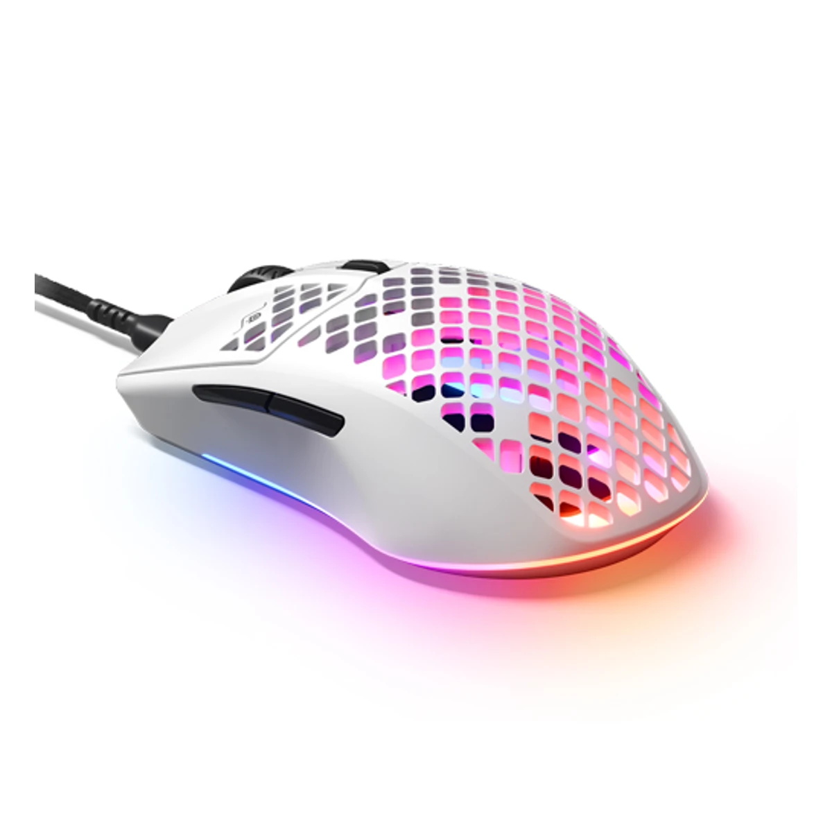 SteelSeries Aerox 3 (2022) Wireless Gaming Mouse - Snow (TrueMove Core, 59g, IP54, 80M Click Switches, PTFE Skates) - 62608 view 3