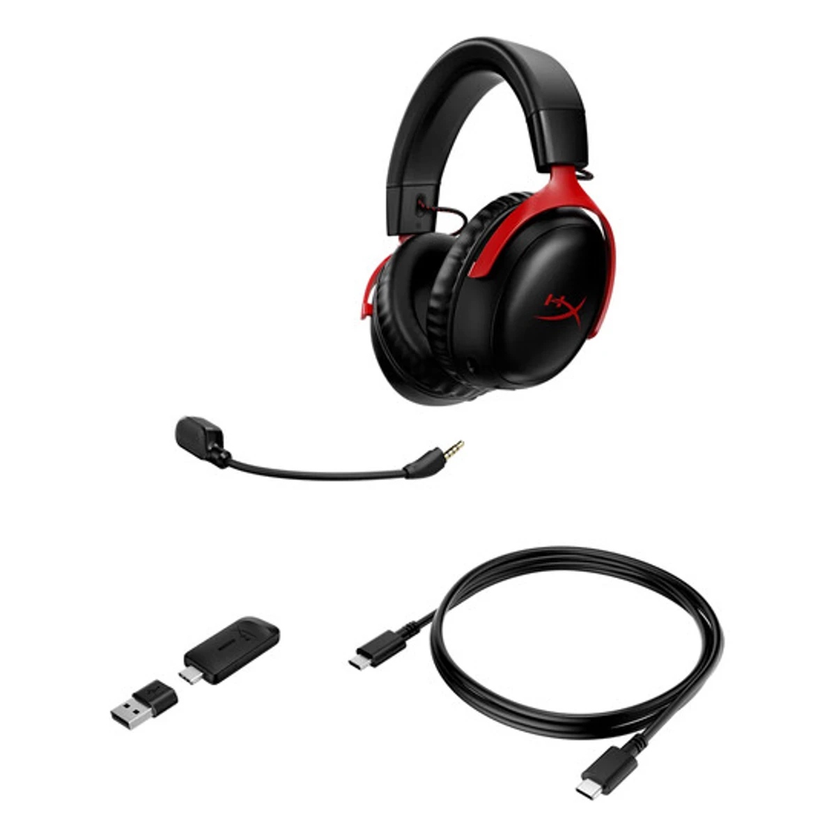 HyperX Cloud III Wireless Gaming Headset - Black/Red | 77Z46AA view 5
