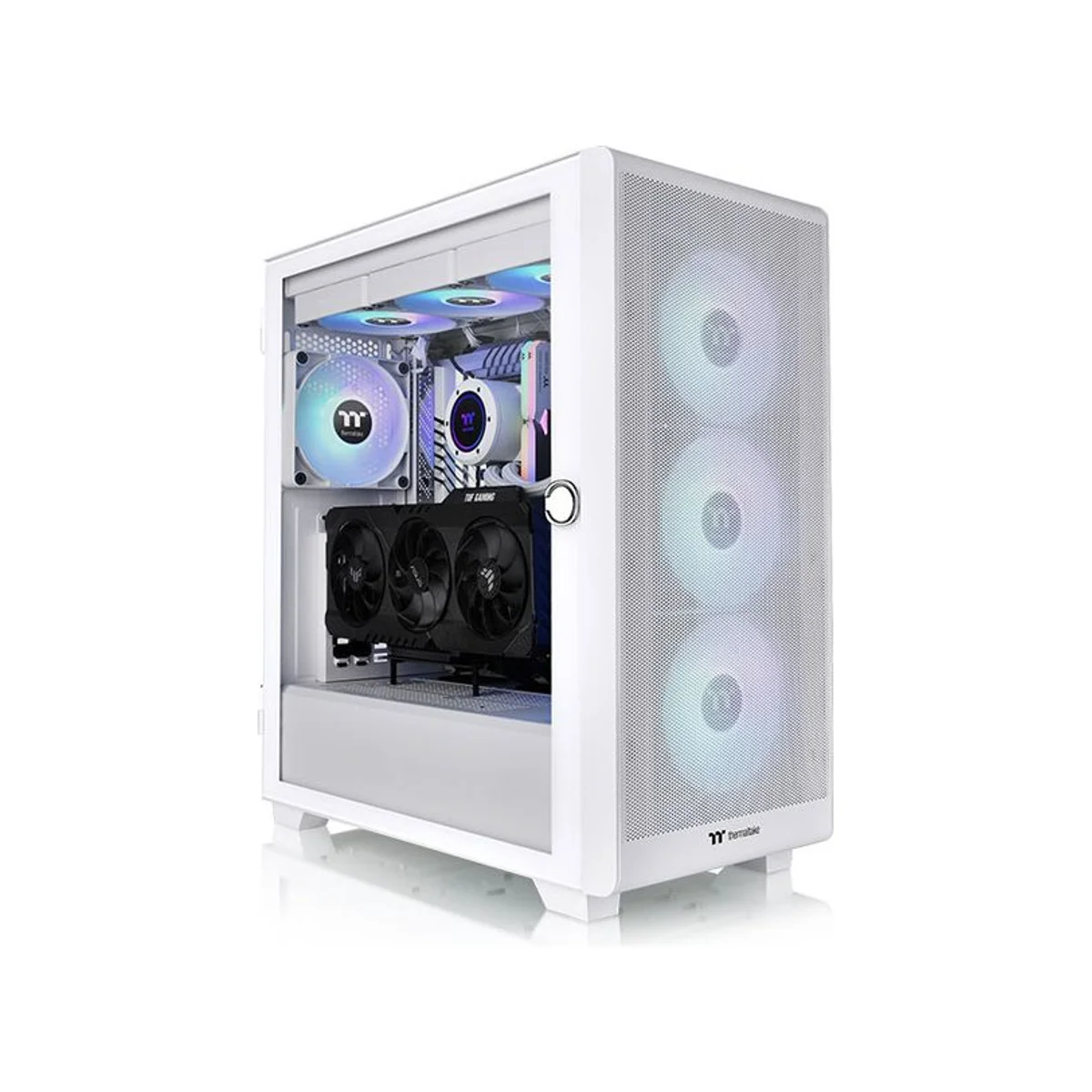 Thermaltake S250 Tempered Glass ARGB ATX Gaming Case - Snow - CA-1Y6-00M6WN-00