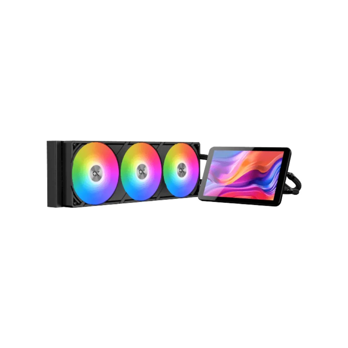 XIGMATEK Connect Pro 360 AIO Liquid Cooler with 7" LCD ARGB - Black - EN48357