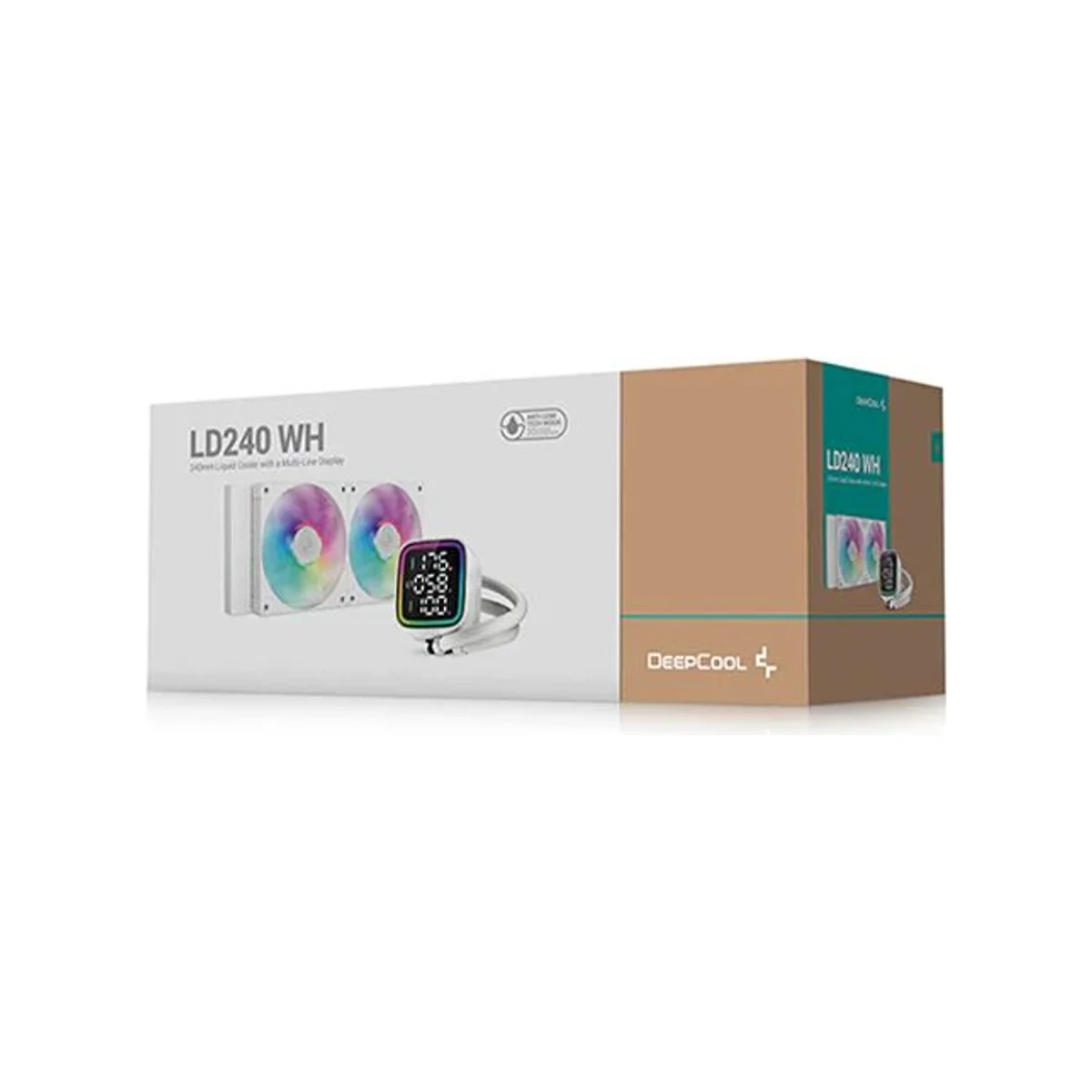 DEEPCOOL LD240 DIGITAL A-RGB AIO Liquid Cooler - White (240mm, LCD Display, LGA 1700, AM5) - R-LD240-WHDMMN-G-1 view 2